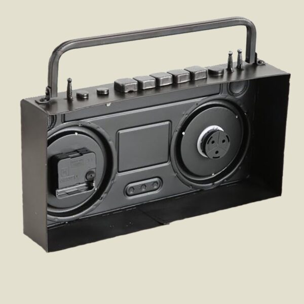 Metalen tafelklok cassette speler - Roos Cadeaus