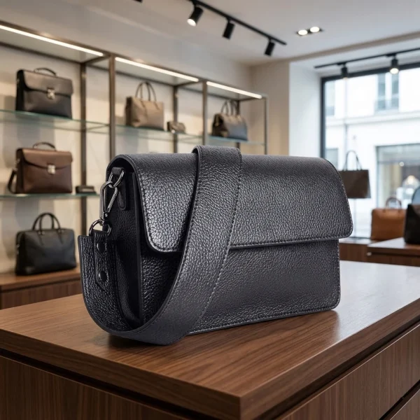 Roos Cadeaus - lederen tassen Salerno zwart