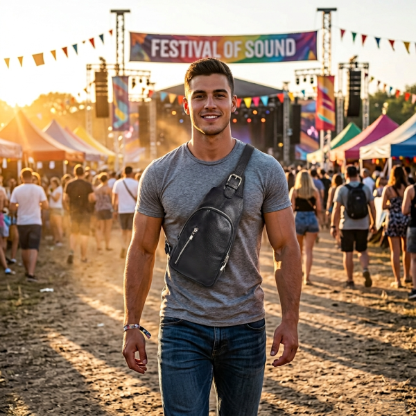 Roos Cadeaus - Stoere en tijdloze lederen rugtas -crossbody