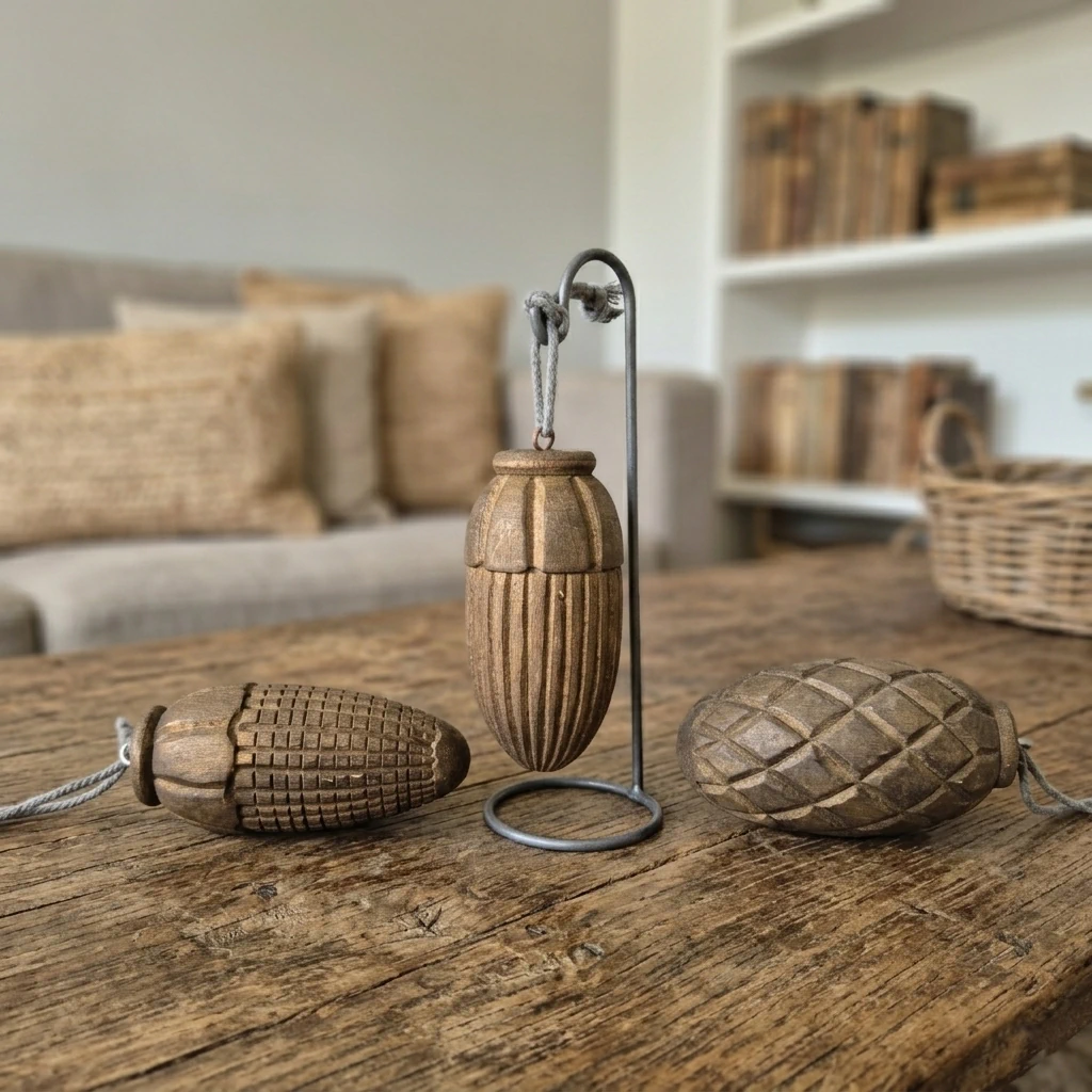 Luxe woonaccessoires - Sierlijke houten Denneappels