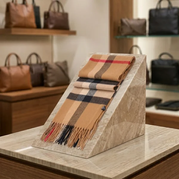 luxe geruite sjaal – Burberry look