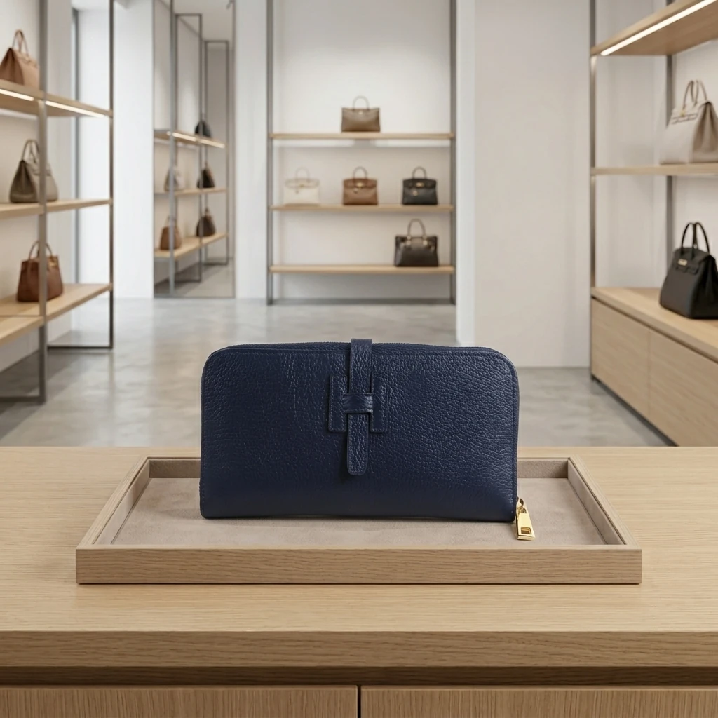 Lederen Portemonnee Montelparo - Donker blauw