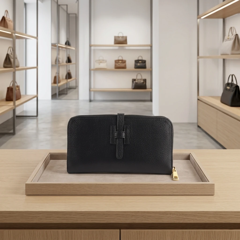 Roos Cadeaus - Lederen Portemonnee Montelparo zwart