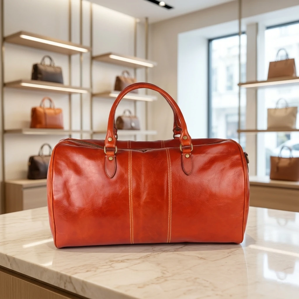 Roos Cadeaus Weekend tas Matera - Italiaanse Leder Camel