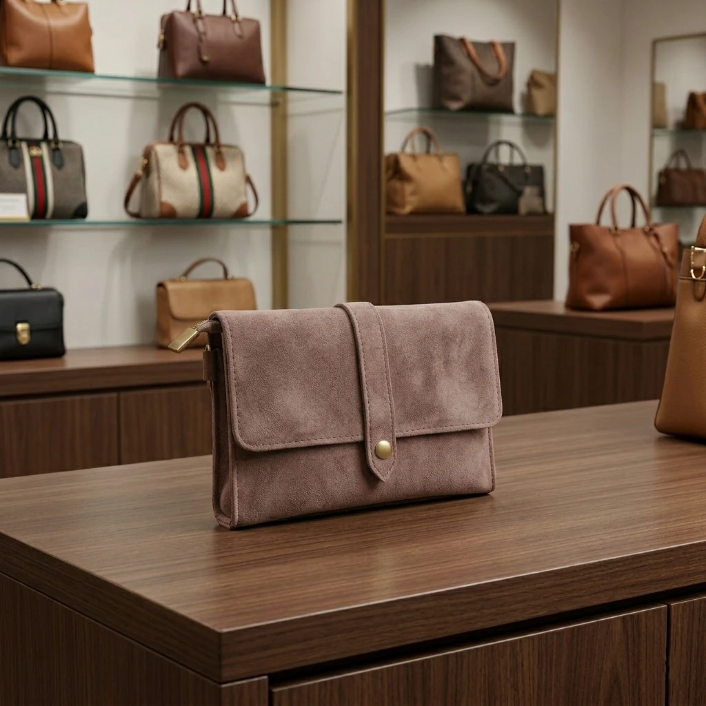 Roos Cadeaus - Stijlvolle suede clutch