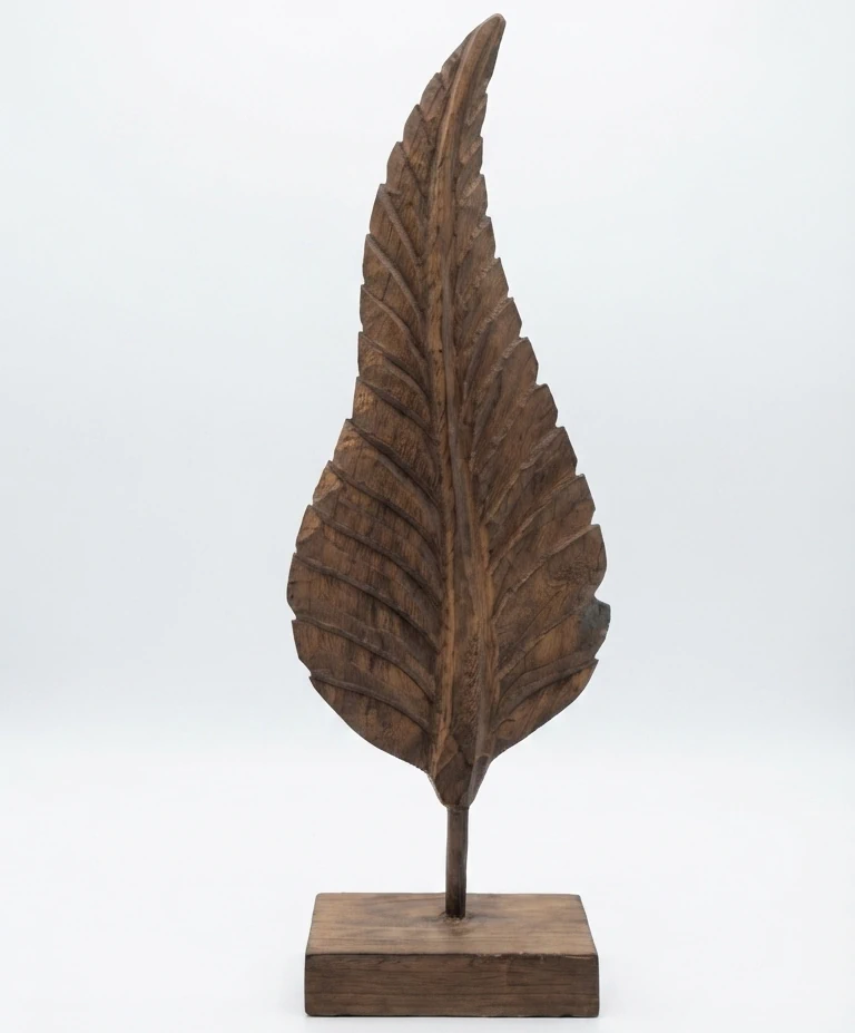 Luxe woonaccessoires - Sierlijke houten Blad Klein
