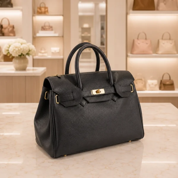 Elegante Vera Pelle shopper Troia Coffee voorkant - Roos Cadeaus