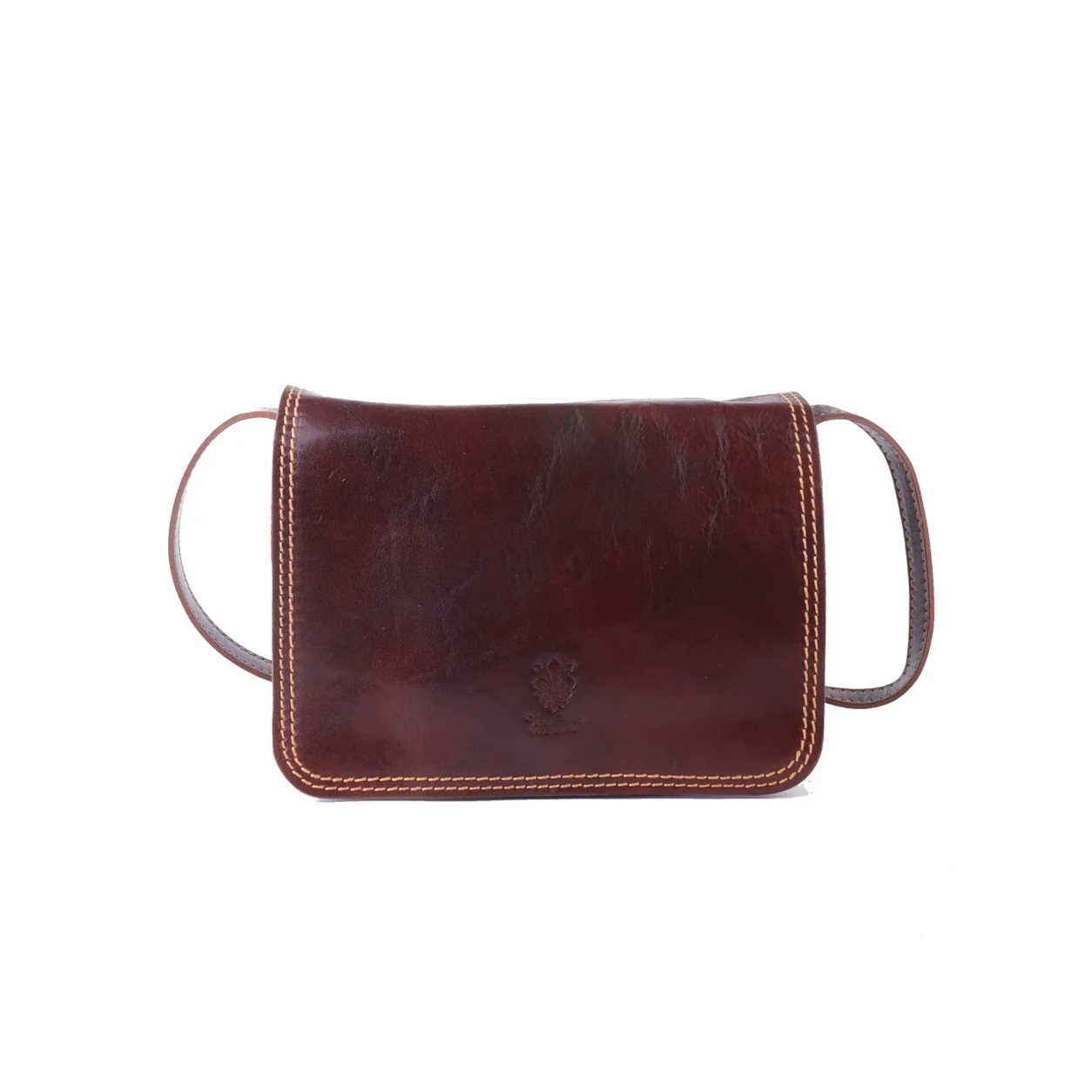 Klassieke en Tijdloze Vera Pelle Crossbody tas bruin