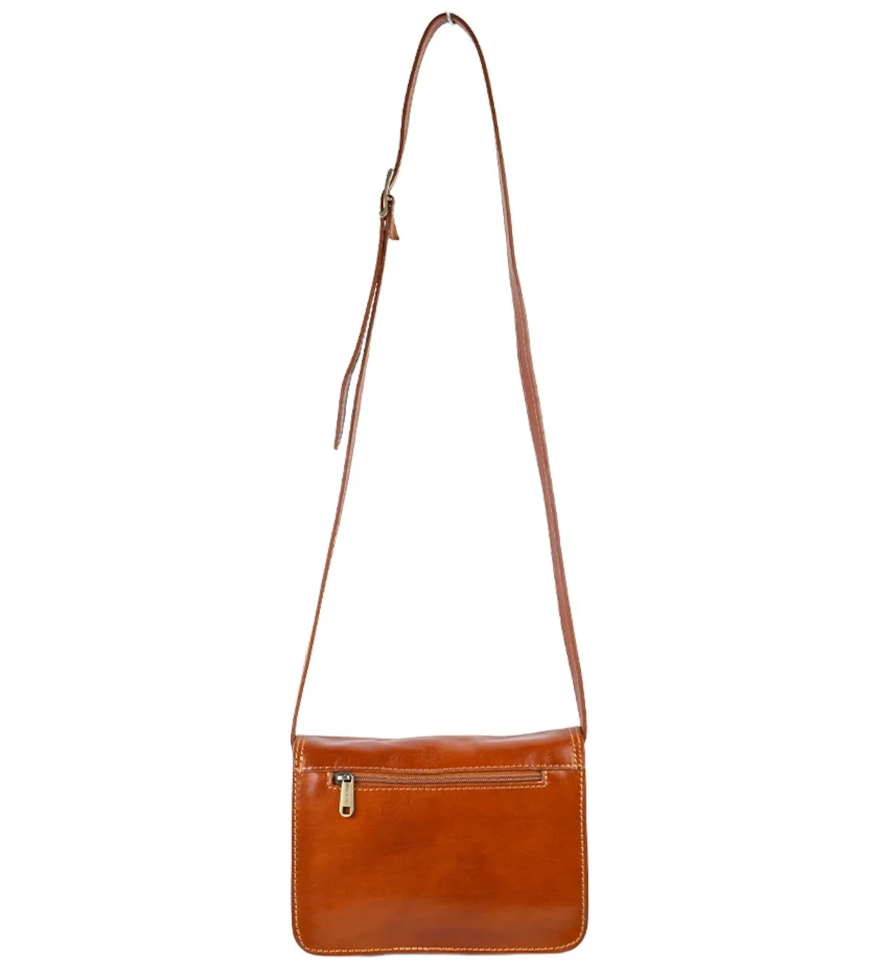 Klassieke en Tijdloze Vera Pelle Crossbody tas camel