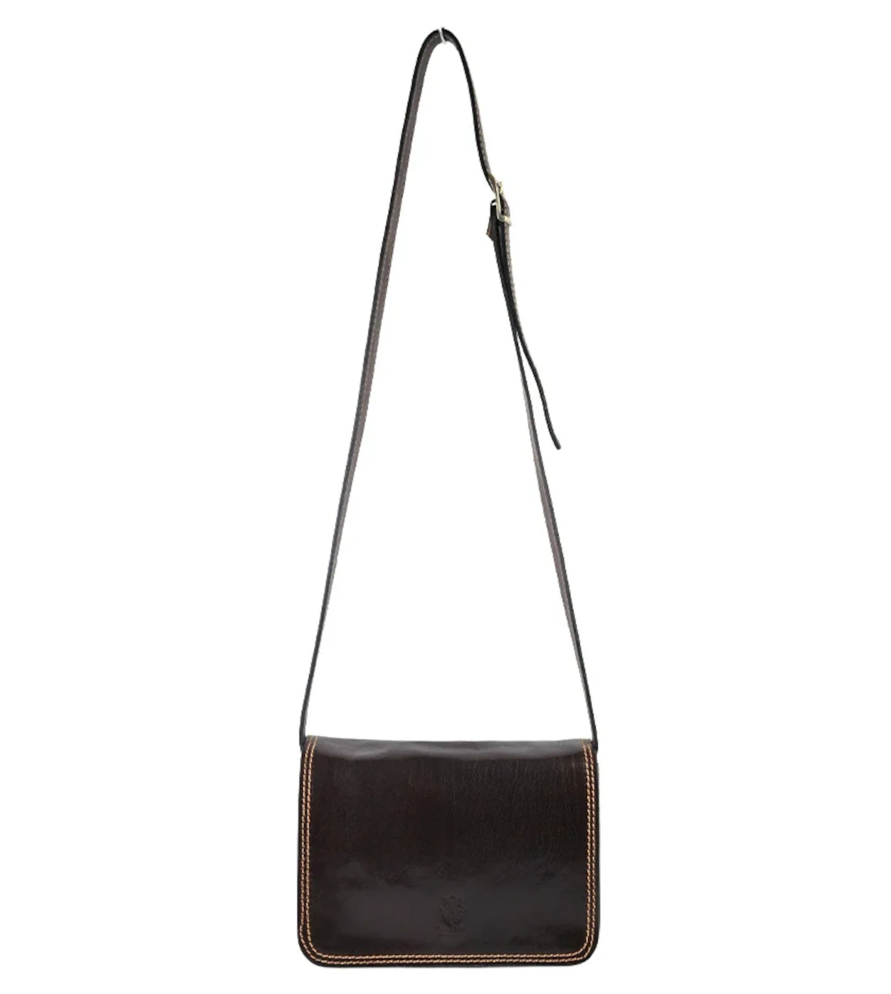 Klassieke en Tijdloze Vera Pelle Crossbody tas koffie