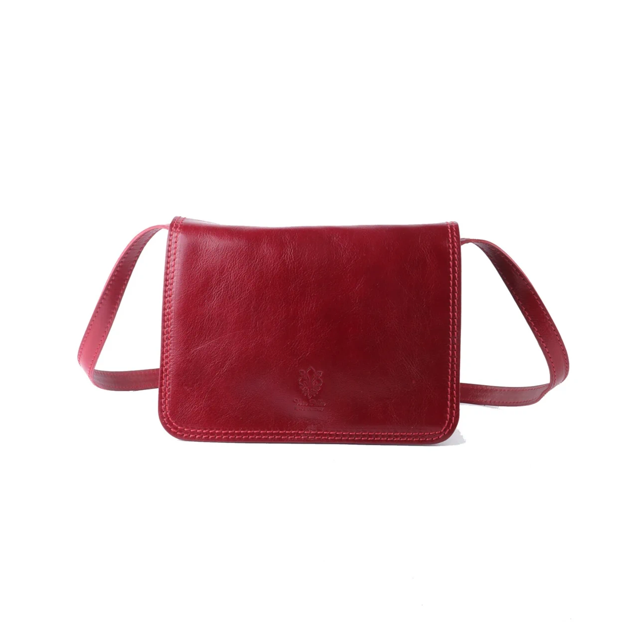 Klassieke en Tijdloze Vera Pelle Crossbody tas rood
